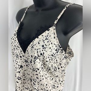 NWT A New Day Women's Animal Print Satin Top Blouse Size Small